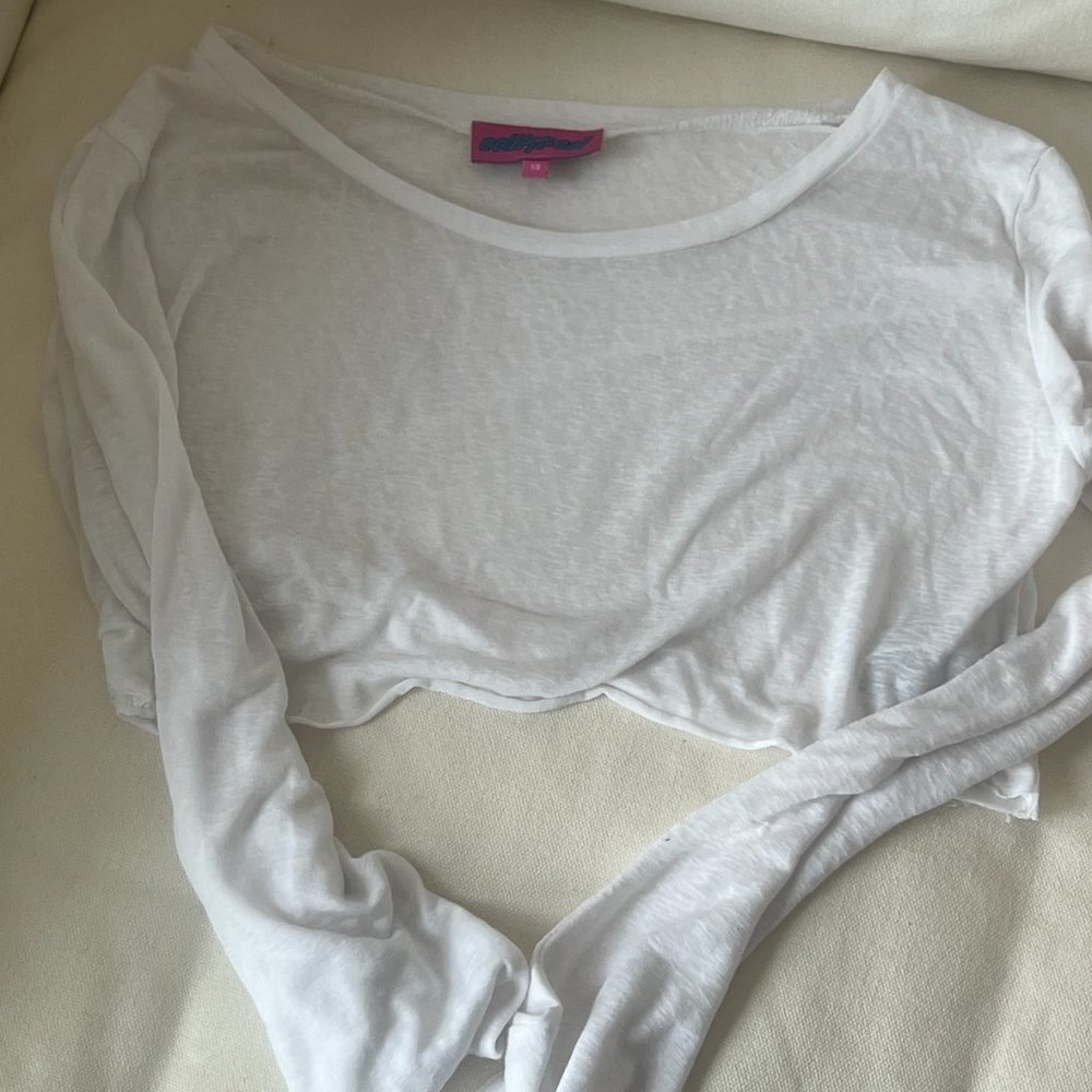 Edikted Sheer Long Sleeve Top